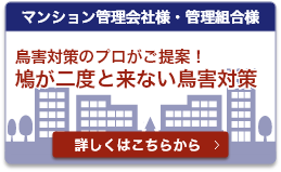 マンションのプロが二度と来ない鳥害対策をご提案