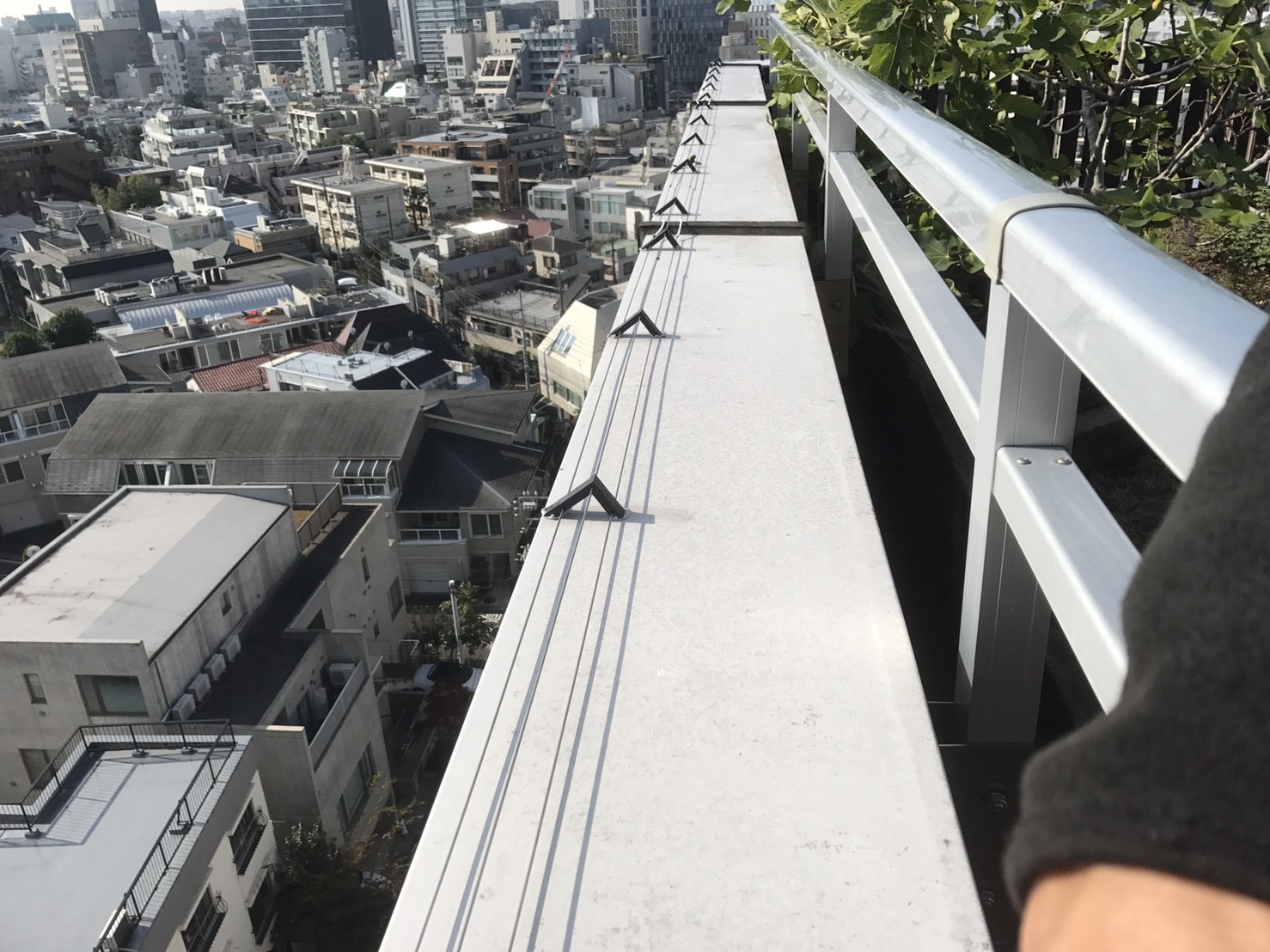 東京都新宿区ビル屋上電気ショック・スパイク施工